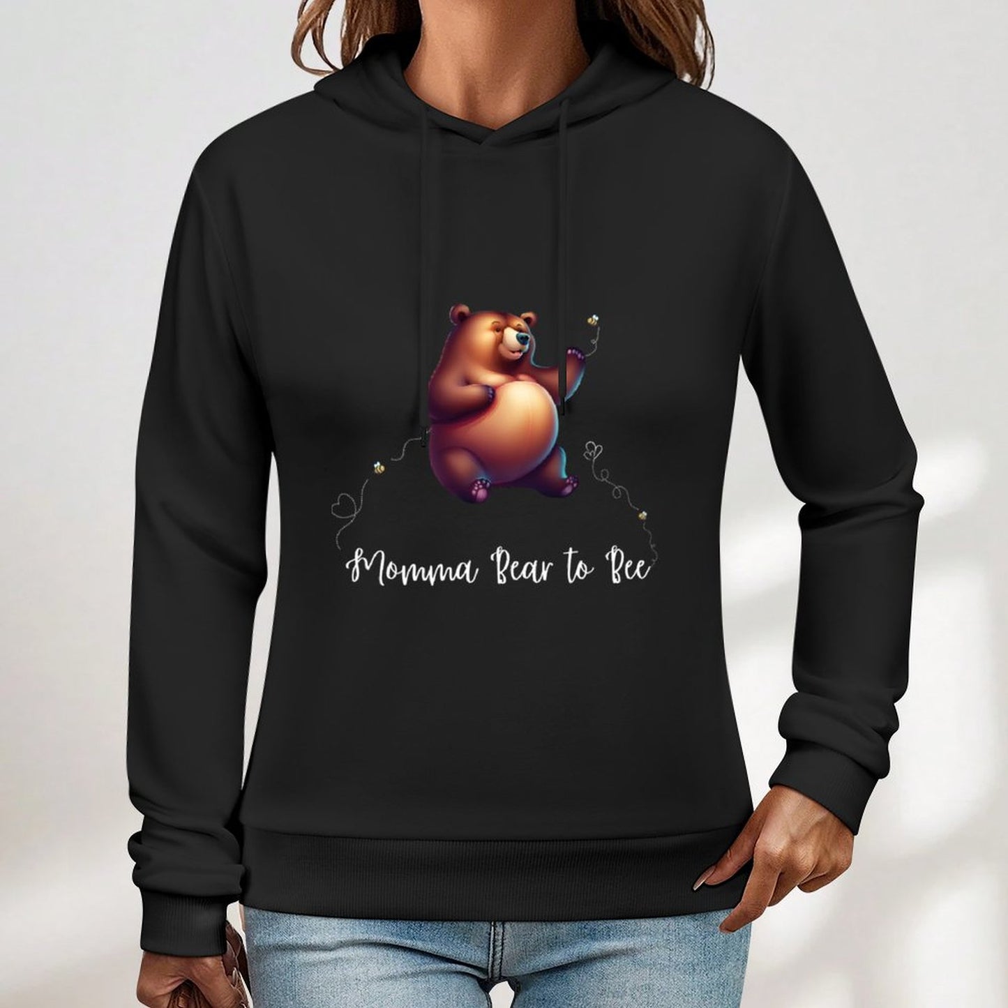 Momma Bear To Be - Sudadera con capucha estampada DTG 255gsm 