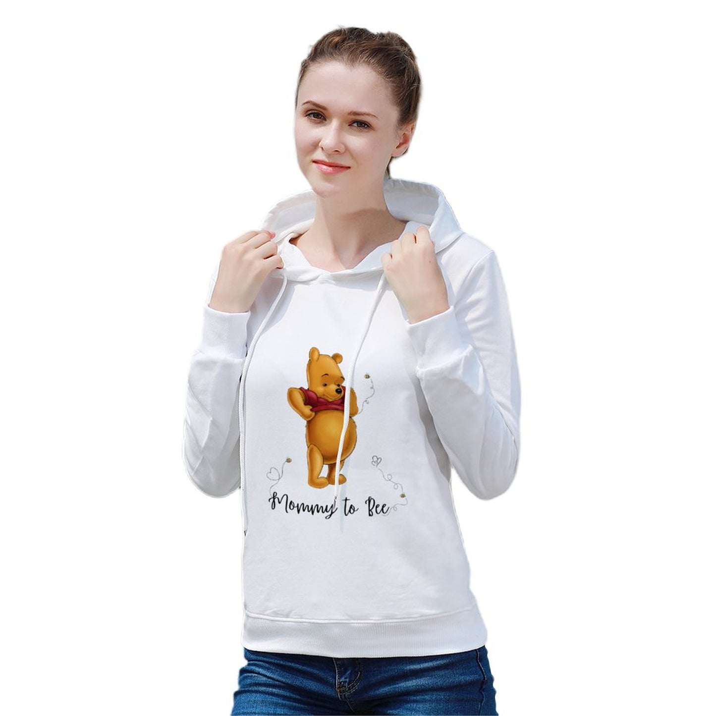 Mommy To Bee - Sudadera con capucha estampada DTG 255gsm 