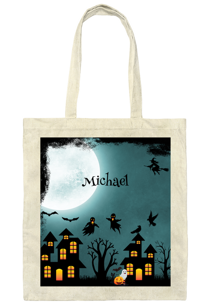 Spooky Night Personalized Halloween Tote Bag