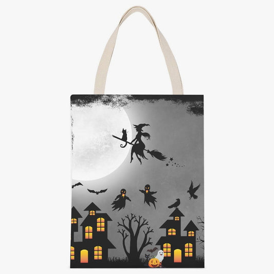 Witch's Ride Halloween Canvas Tote