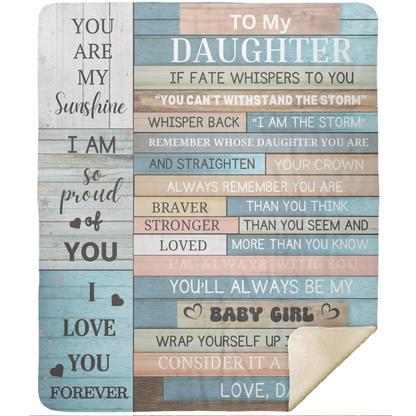 To My Daughter - Dad's Sapphire Blanket