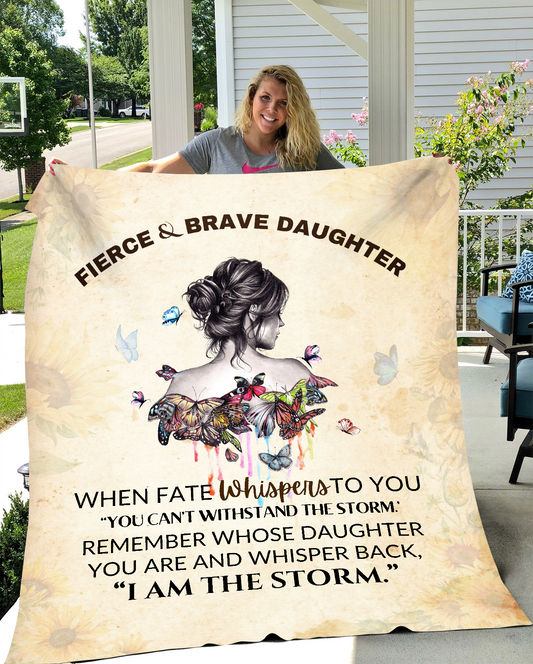 Fierce & Brave - Daughter's Customizable Blanket