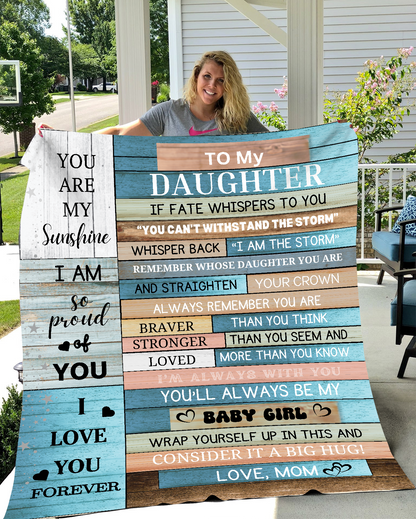 To My Daughter - Sapphire Dreams Blanket - From Mom