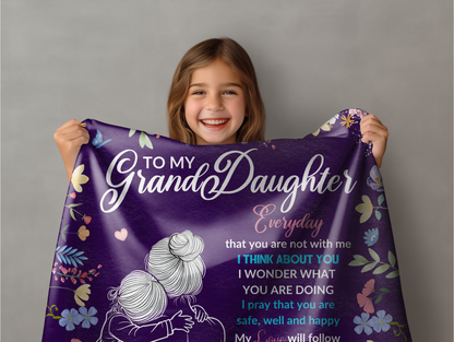 Grandmother's Embrace: Floral Love Blanket for Granddaughter