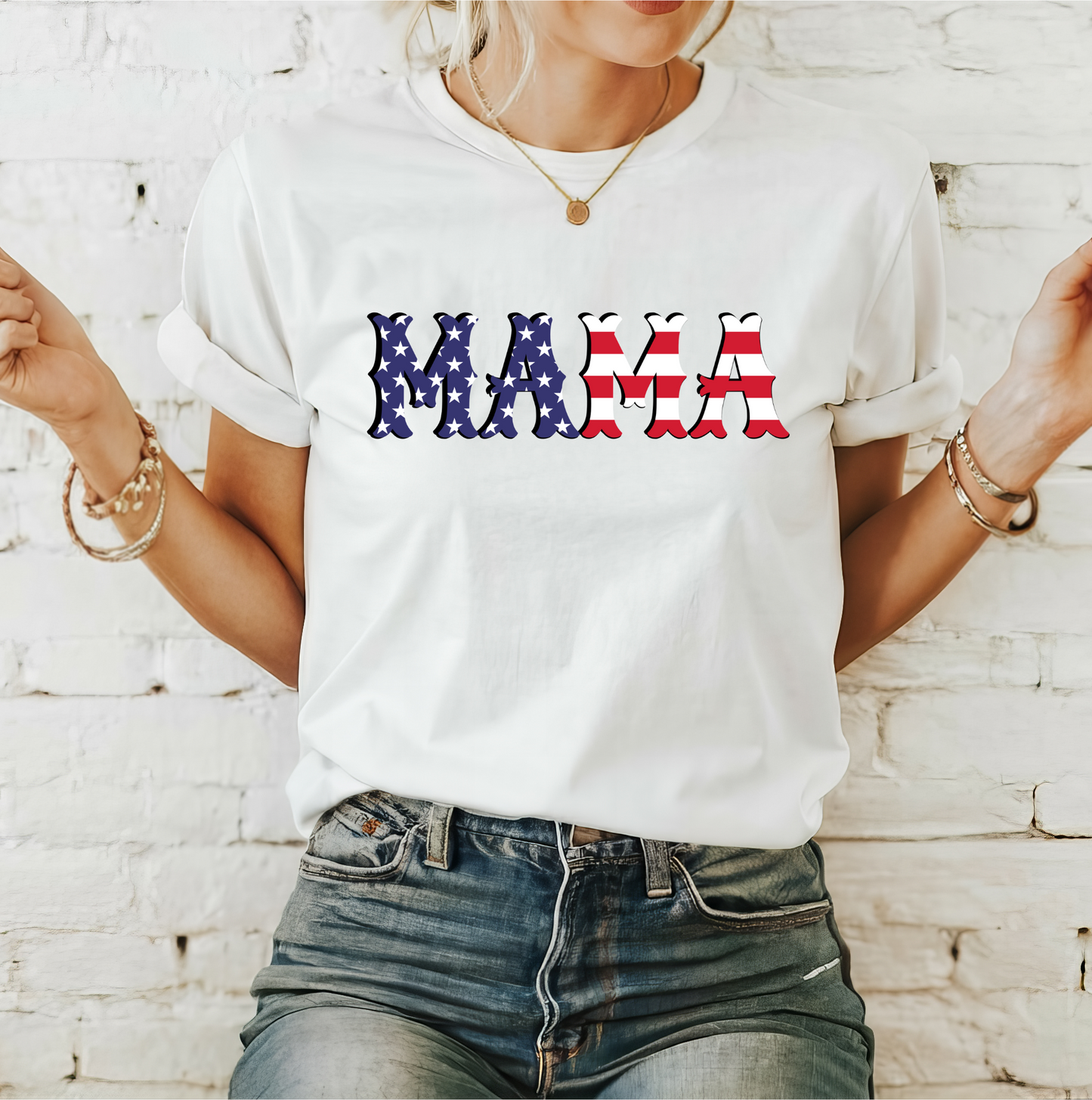 Proud Mama - Stars & Stripes Tee