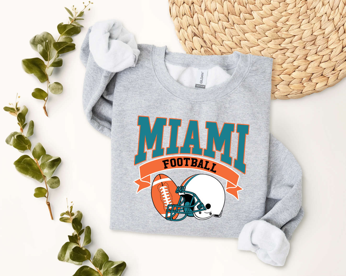 Vintage State Football Sweatshirt Collection - Miami