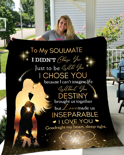 Golden Starfall Soulmate Blanket