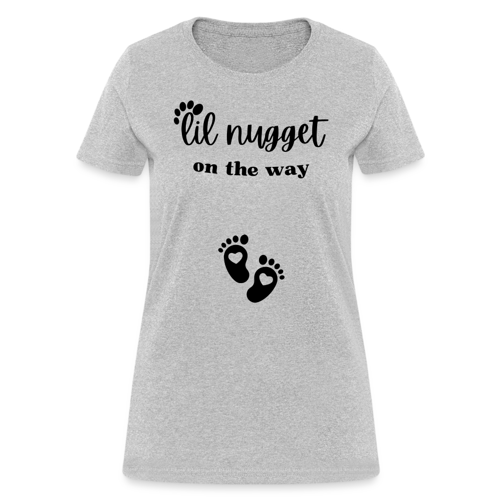 Lil Nugget Women's T-Shirt Blk - heather gray