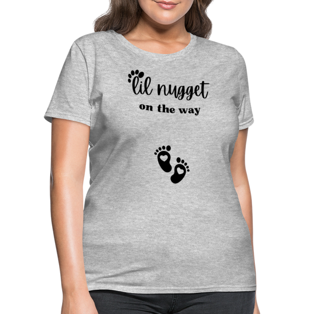 Lil Nugget Women's T-Shirt Blk - heather gray