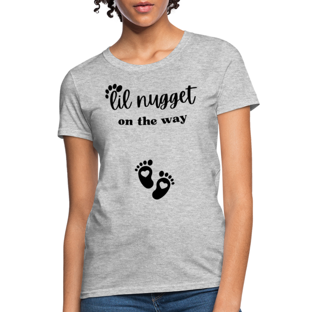 Lil Nugget Women's T-Shirt Blk - heather gray