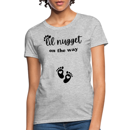 Lil Nugget Women's T-Shirt Blk - heather gray