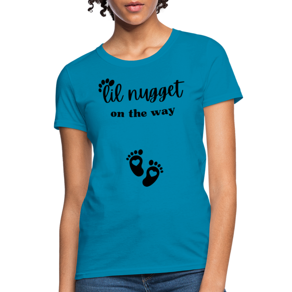 Lil Nugget Women's T-Shirt Blk - turquoise