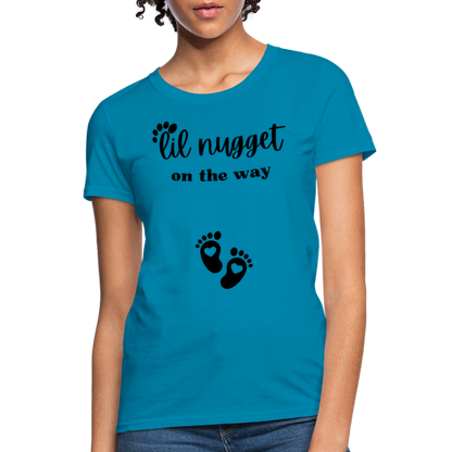 Lil Nugget Women's T-Shirt Blk - turquoise