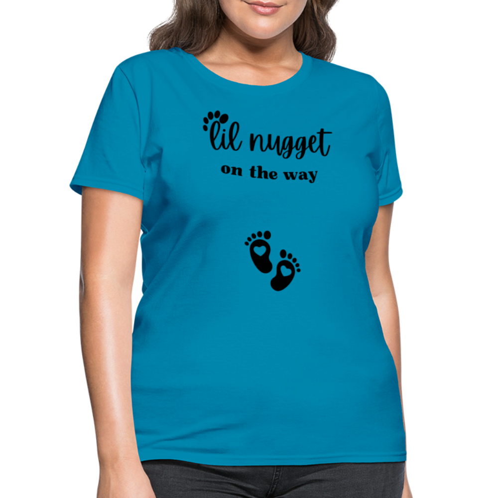 Lil Nugget Women's T-Shirt Blk - turquoise