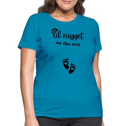 Lil Nugget Women's T-Shirt Blk - turquoise