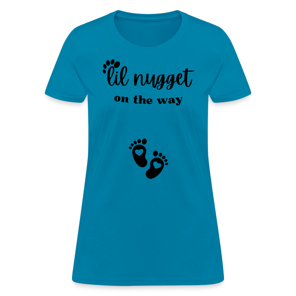 Lil Nugget Women's T-Shirt Blk - turquoise