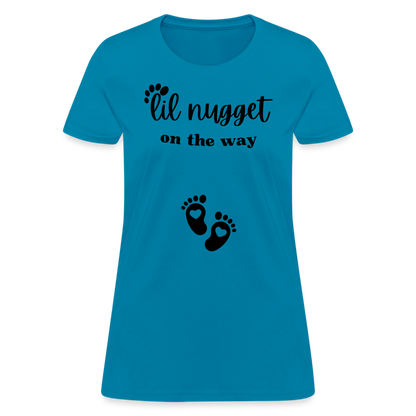 Lil Nugget Women's T-Shirt Blk - turquoise