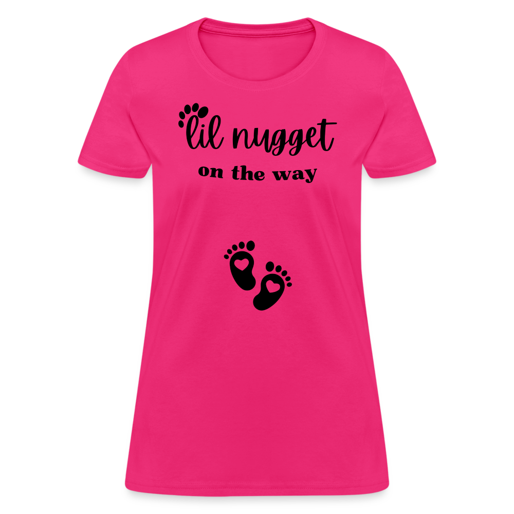 Lil Nugget Women's T-Shirt Blk - fuchsia