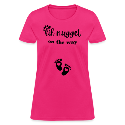 Lil Nugget Women's T-Shirt Blk - fuchsia