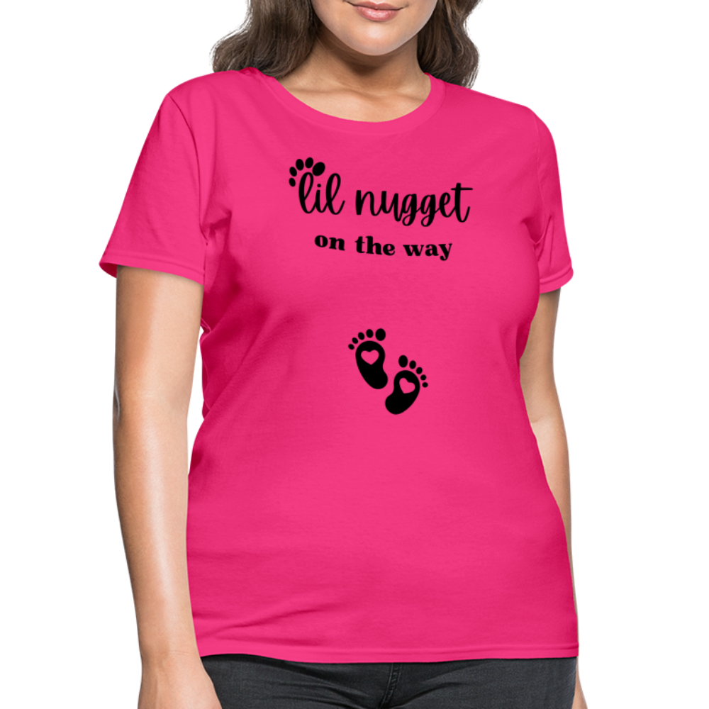 Lil Nugget Women's T-Shirt Blk - fuchsia