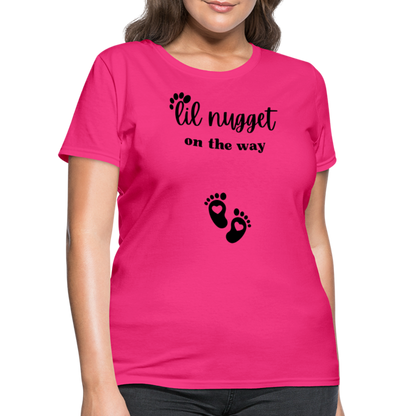 Lil Nugget Women's T-Shirt Blk - fuchsia