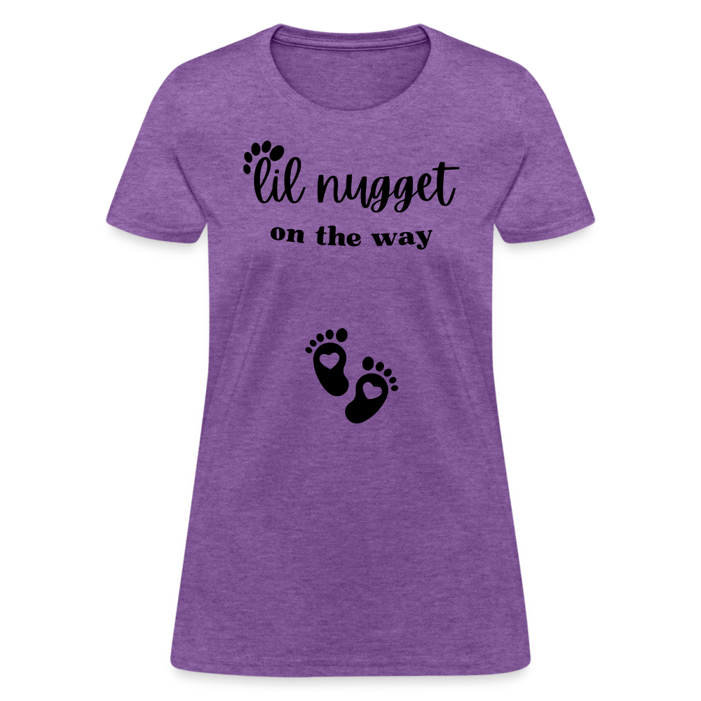 Lil Nugget Women's T-Shirt Blk - purple heather