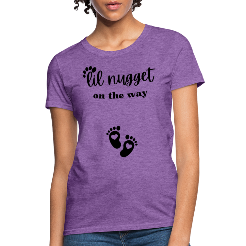 Lil Nugget Women's T-Shirt Blk - purple heather