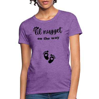 Lil Nugget Women's T-Shirt Blk - purple heather