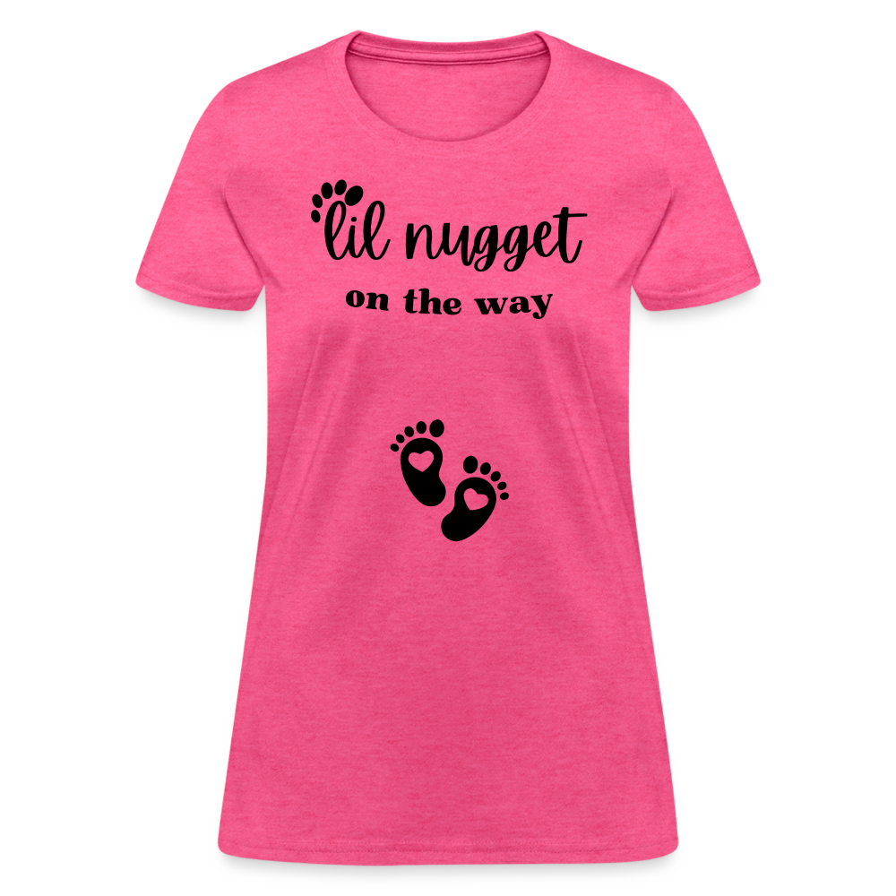 Lil Nugget Women's T-Shirt Blk - heather pink