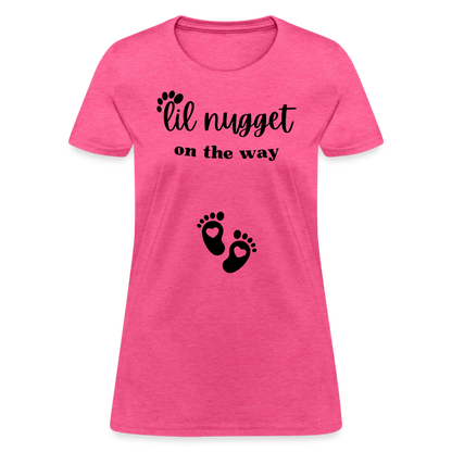 Lil Nugget Women's T-Shirt Blk - heather pink