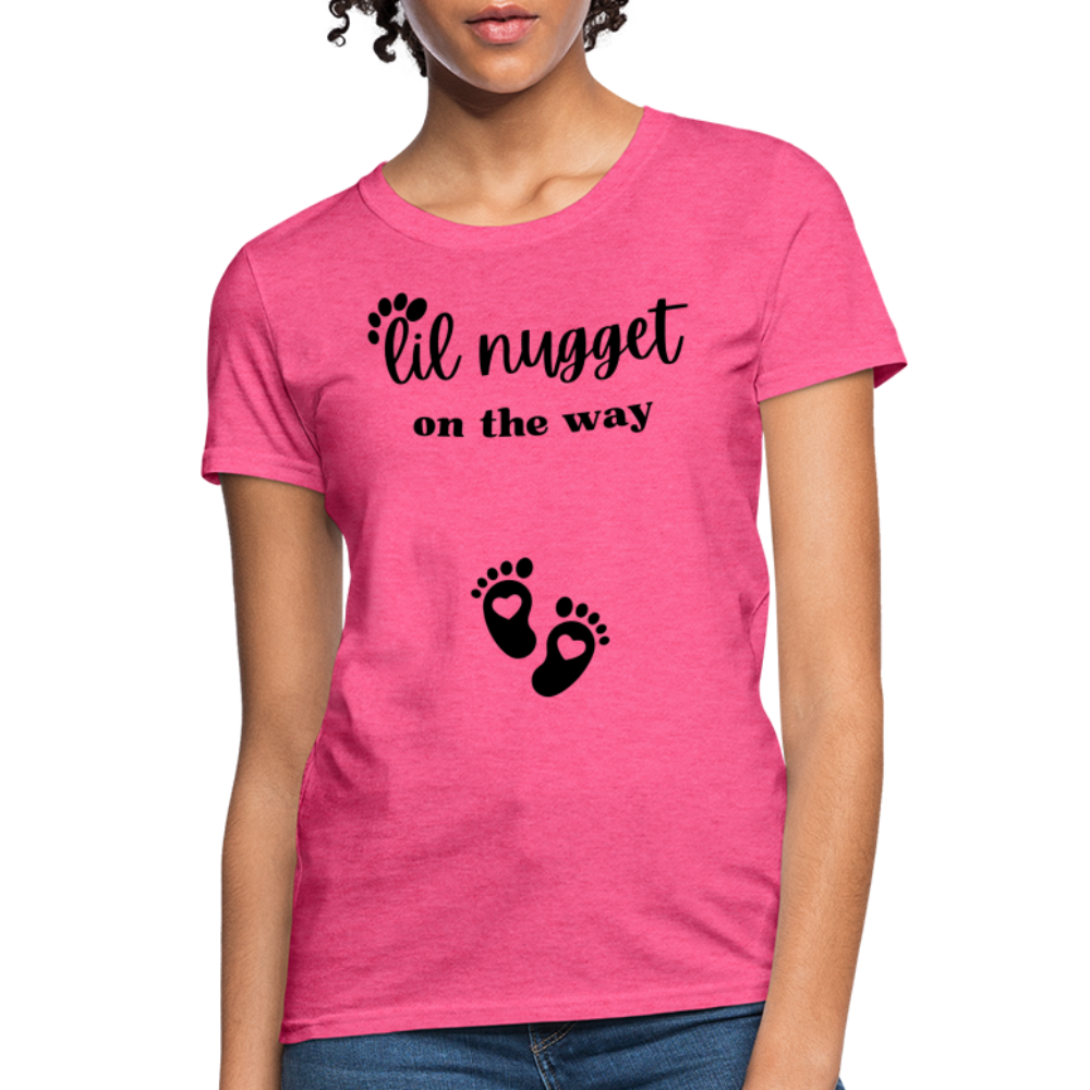 Lil Nugget Women's T-Shirt Blk - heather pink