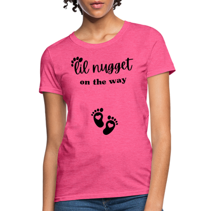 Lil Nugget Women's T-Shirt Blk - heather pink