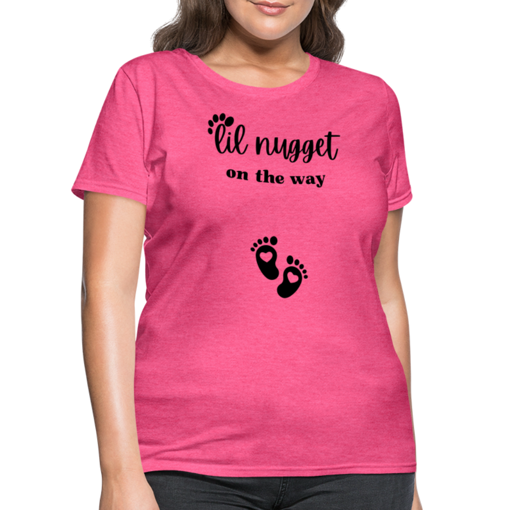 Lil Nugget Women's T-Shirt Blk - heather pink