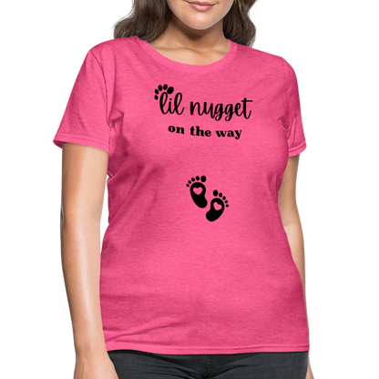 Lil Nugget Women's T-Shirt Blk - heather pink