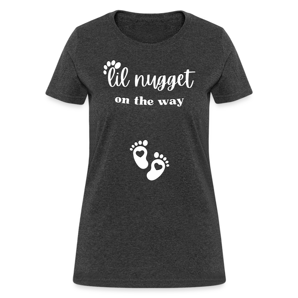 Lil Nugget Women's T-Shirt Wht - heather black