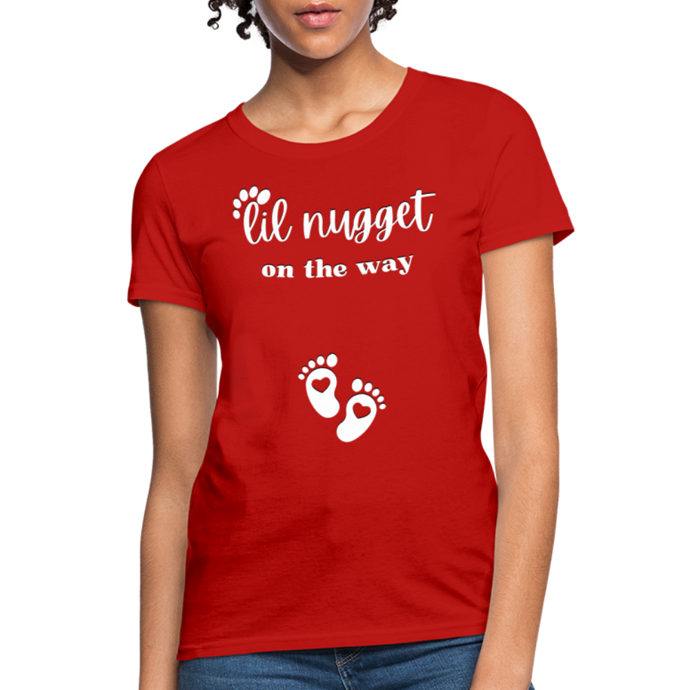 Lil Nugget Women's T-Shirt Wht - red