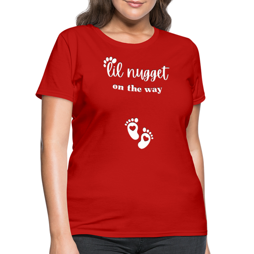 Lil Nugget Women's T-Shirt Wht - red