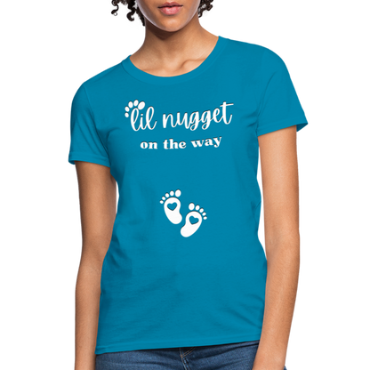 Lil Nugget Women's T-Shirt Wht - turquoise