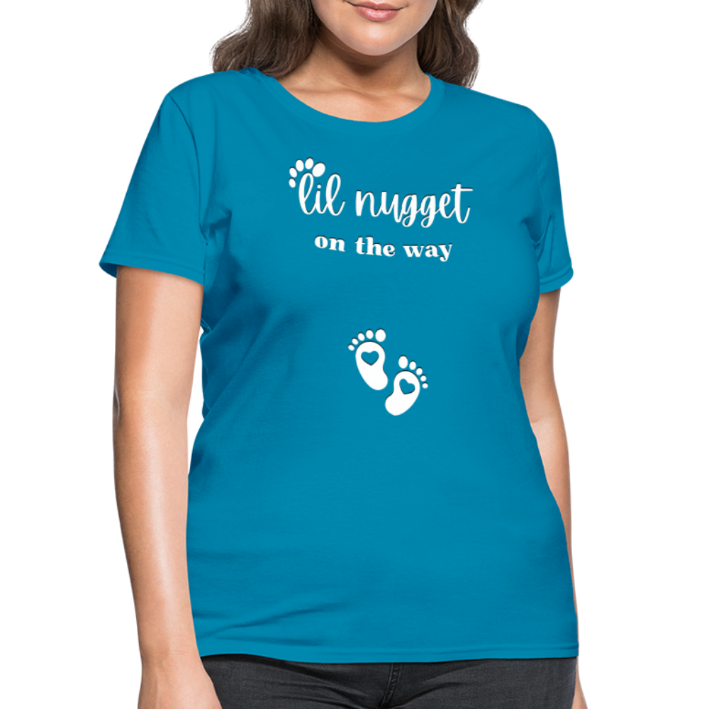 Lil Nugget Women's T-Shirt Wht - turquoise