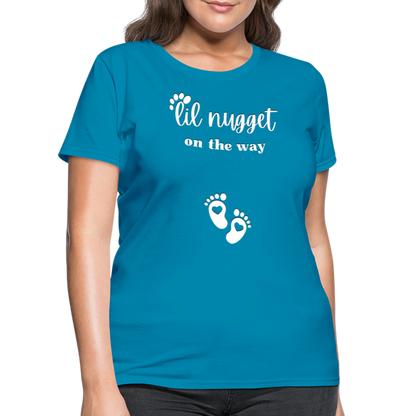 Lil Nugget Women's T-Shirt Wht - turquoise