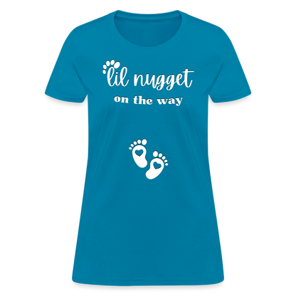 Lil Nugget Women's T-Shirt Wht - turquoise