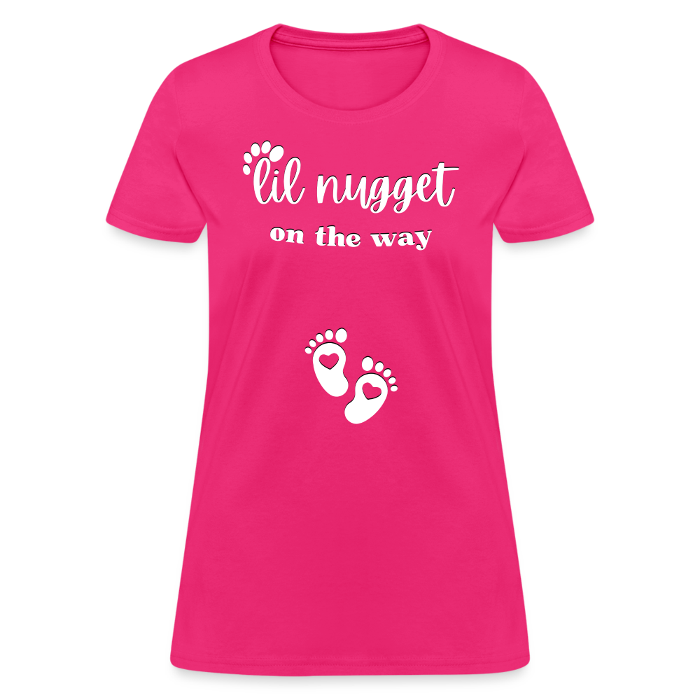 Lil Nugget Women's T-Shirt Wht - fuchsia