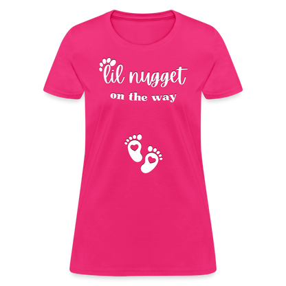 Lil Nugget Women's T-Shirt Wht - fuchsia