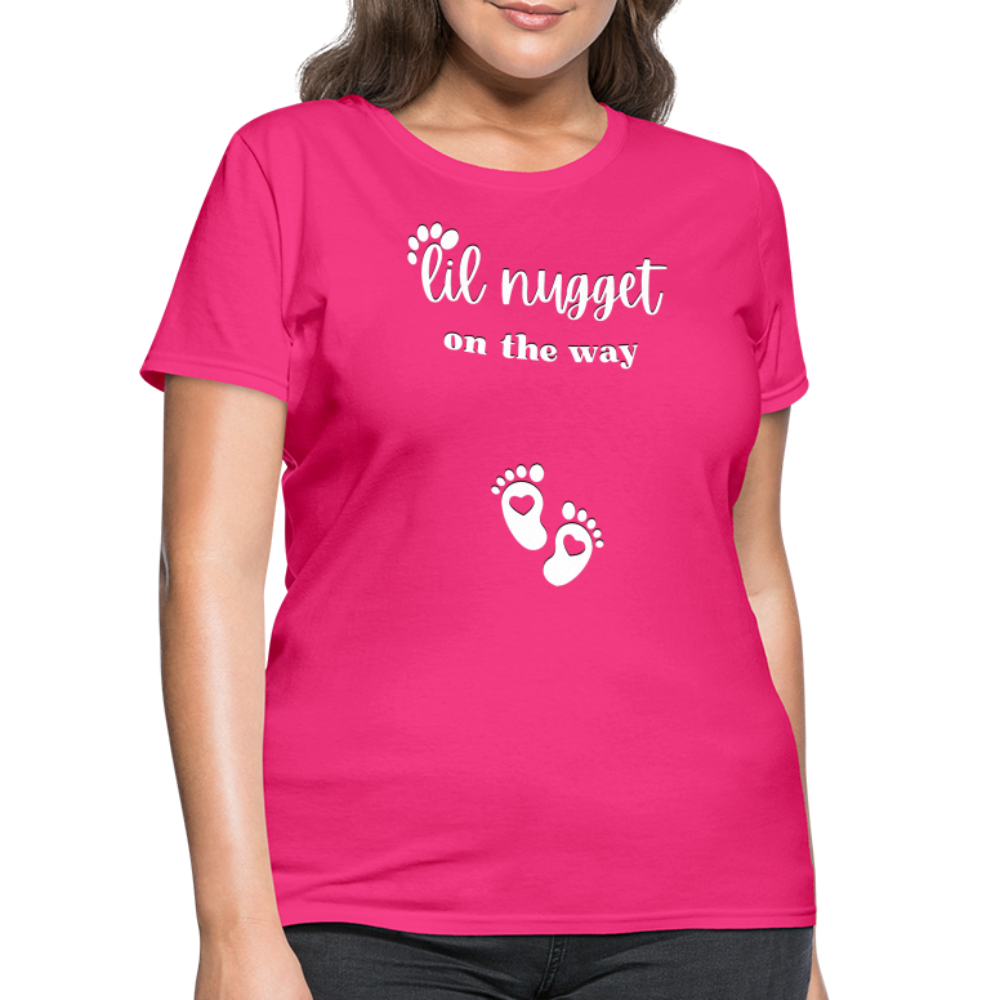 Lil Nugget Women's T-Shirt Wht - fuchsia