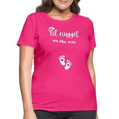 Lil Nugget Women's T-Shirt Wht - fuchsia