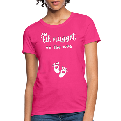 Lil Nugget Women's T-Shirt Wht - fuchsia