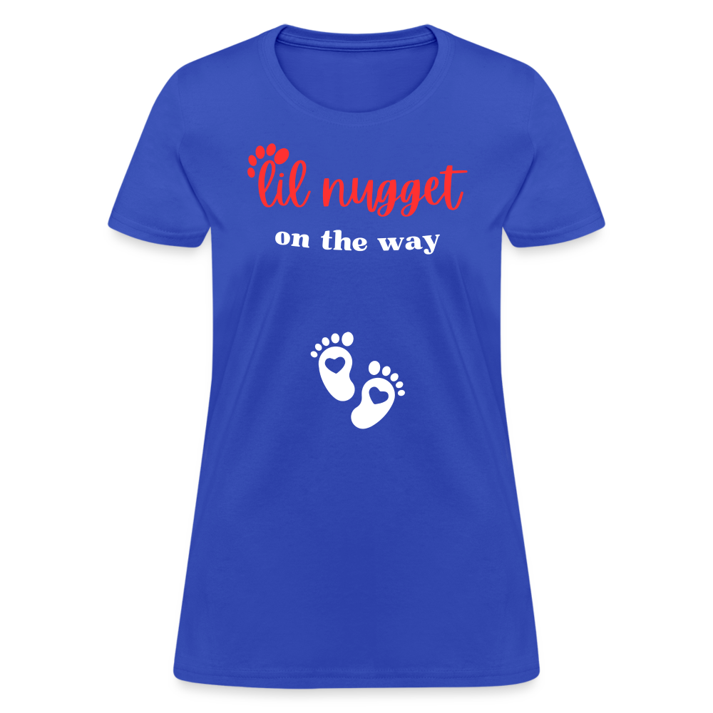 Lil Nugget Women's T-Shirt Blck & Red - royal blue