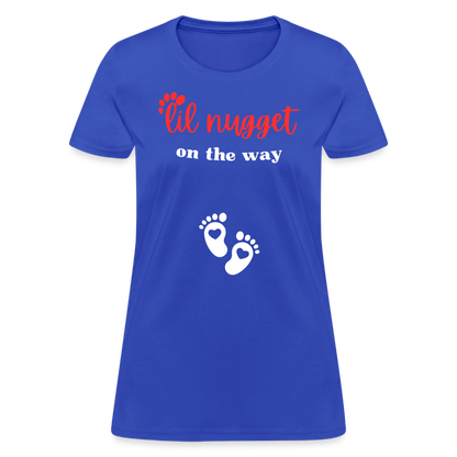 Lil Nugget Women's T-Shirt Blck & Red - royal blue