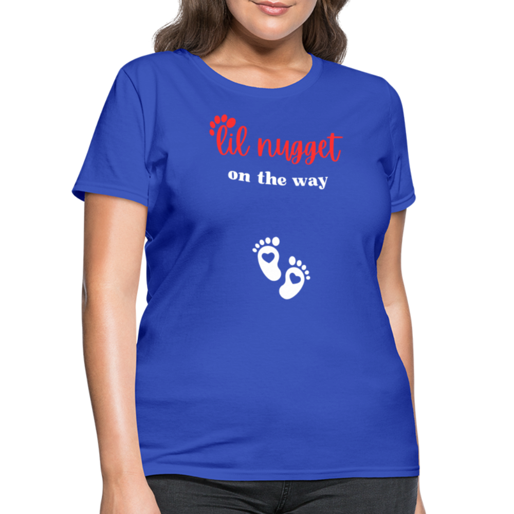 Lil Nugget Women's T-Shirt Blck & Red - royal blue