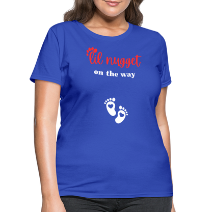 Lil Nugget Women's T-Shirt Blck & Red - royal blue